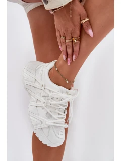 Dámské Tenisky S Dvojitou Šňůrkou Bílé Onivetta