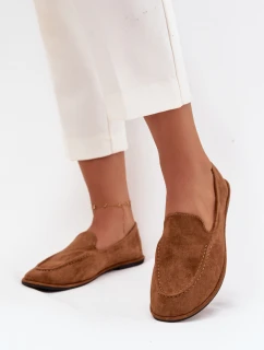 Dámské mokasíny z eko semiše ploché Camel model 21710863 - Boto