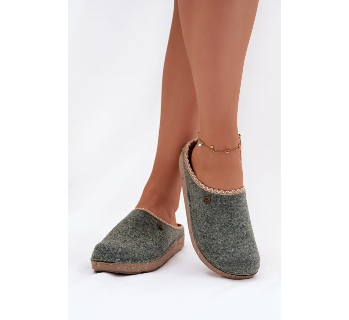 Domácí obuv Dámské pantofle model 21786990 Zelené - Inblu
