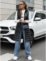 Dámská prošívaná vesta s kapucí TY5255 černá - FashionStreet Dámská prošívaná vesta s kapucí TY5255 černá - FashionStreet
