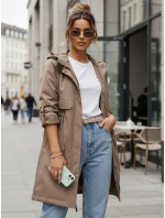 Dámská přechodná bunda parka béžová FashionStreet TY5555