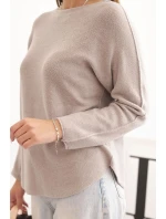 Dámský svetr z viskózy s dlouhým rukávem a kulatým výstřihem fango Dámský svetr z viskózy s dlouhým rukávem a kulatým výstřihem fango