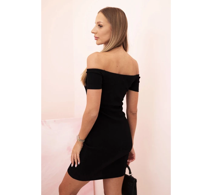 Dámská bavlněná šaty s krátkým rukávem a model 21774809 nařasením malinová - K-Fashion