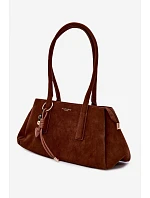 Eko semišová kabelka s přívěskem Camel Nelina