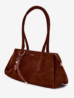 Eko semišová kabelka s přívěskem Camel model 22111614 - Flora&Co