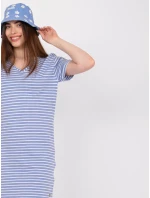 Šaty D16054M30315A bílé a modré Šaty D16054M30315A bílé a modré