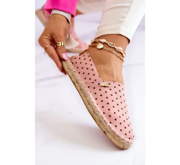 Dámské módní espadrilky Polka Dots Big Star - růžové