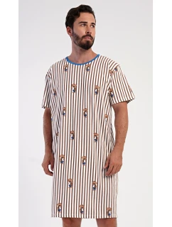 Pánská noční košile s krátkým rukávem Bear