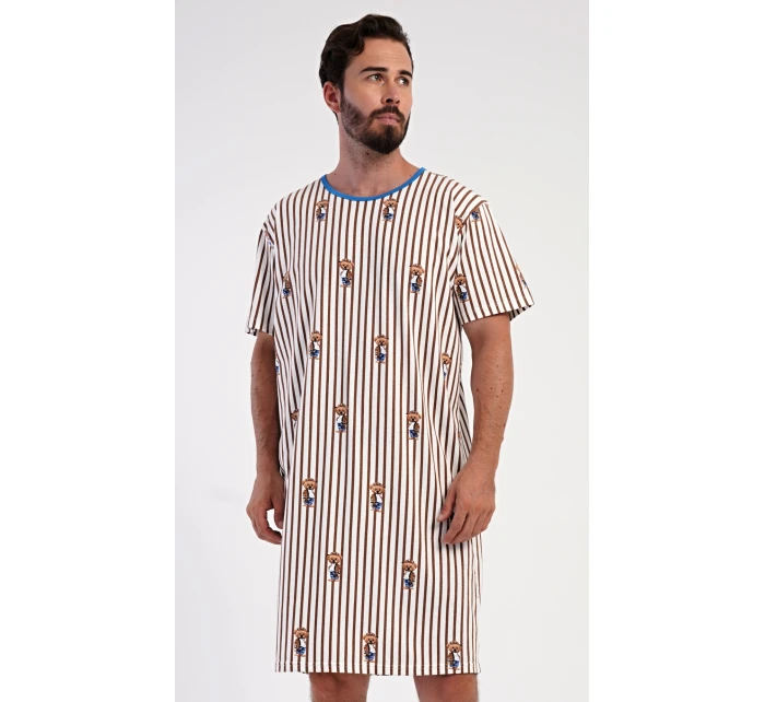 Pánská noční košile s krátkým rukávem Bear