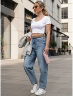 Dámské džínové kalhoty s páskem model 21996330 - Dstreet Dámské džínové kalhoty s páskem model 21996330 - Dstreet