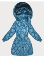 Světle modrá široká dámská zimní oversize bunda Minority (M2-6518-30)