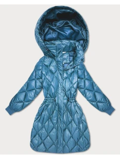 Světle modrá široká dámská zimní oversize bunda Minority (M2-6518-30)