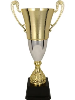 Zlatý a stříbrný kovový pohár BALTA
