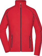 Daiber JN 596 Dámská strukturovaná fleecová bunda 02.0596 red/carbon