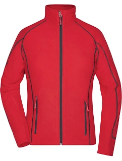 Daiber JN 596 Dámská strukturovaná fleecová bunda 02.0596 red/carbon