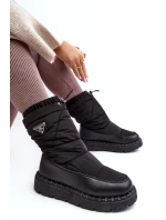 Dámské sněhule na tlusté podrážce černé Lureta Dámské sněhule na tlusté podrážce černé Lureta