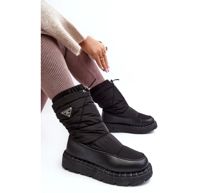 Dámské sněhule na tlusté podrážce černé Lureta Dámské sněhule na tlusté podrážce černé Lureta