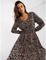Sukienka model 21110892 czarno beżowy - FPrice Sukienka model 21110892 czarno beżowy - FPrice