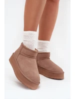 Dámské semišové sněhule Vinceza na platformě – béžové Dámské semišové sněhule Vinceza na platformě – béžové