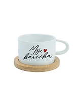MOJE KÁVIČKA - bílý hrníček makronka 200 ml