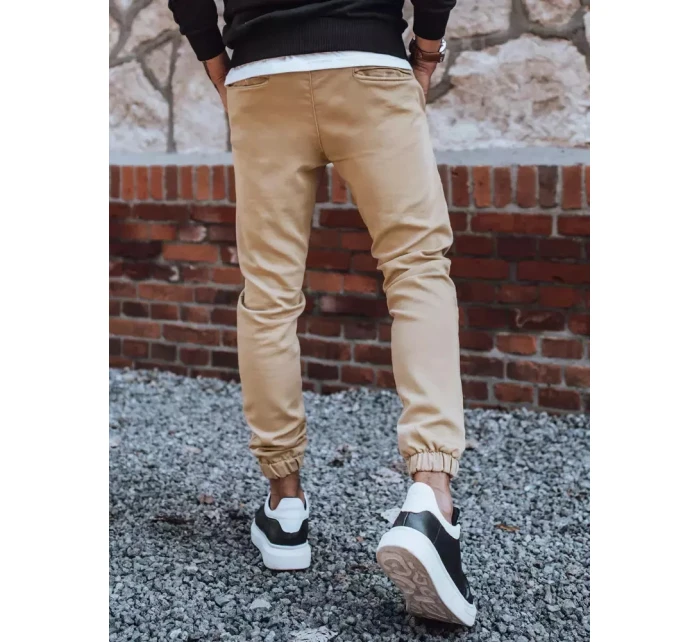 Pánské tepláky jogger béžové Dstreet UX3301 Pánské tepláky jogger béžové Dstreet UX3301