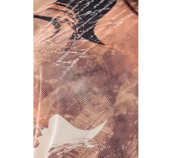 Sportovní šaty s kapsami a vázáním  vzor s nápisy model 21264968 - numoco