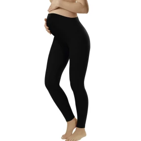Těhotenské legíny Leggins long black - ITALIAN FASHION
