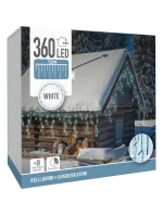 VÁNOČNÍ STROMEK SVĚTLA VENKOVNÍ SVĚTLO OPONA 360 VEDL ČASOVAČ STUDENÁ BÍLÁ KABEL ZELENÁ