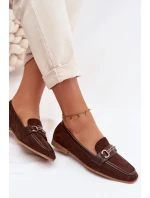 Dámské Mokasíny S Ozdobou Hnědé Palerina Dámské Mokasíny S Ozdobou Hnědé Palerina
