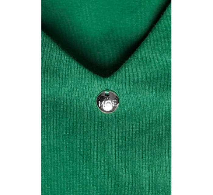 M791 Maxi šaty s hlubokým výstřihem do V - zelené