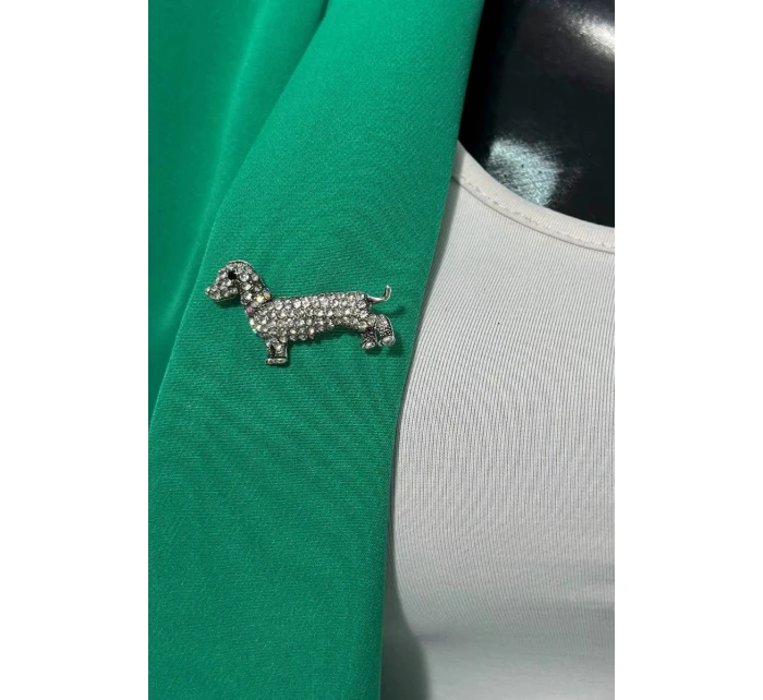 Okrasná brož Pes A-2-21-6 Stříbrná barva - Fashion Jewelry Okrasná brož Pes A-2-21-6 Stříbrná barva - Fashion Jewelry