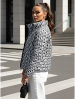 Dámská přechodová bunda se kšiltovkou TY4505 černo-bílá - FashionStreet 