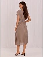 Dámské šaty DHJ SK 8839 model 22366733 hnědé - FPrice Dámské šaty DHJ SK 8839 model 22366733 hnědé - FPrice