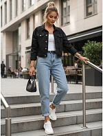 Dámská džínová bunda s efektem odřeného vzhledu LANDIA, černá, FashionStreet TY2643 Dámská džínová bunda s efektem odřeného vzhledu LANDIA, černá, FashionStreet TY2643