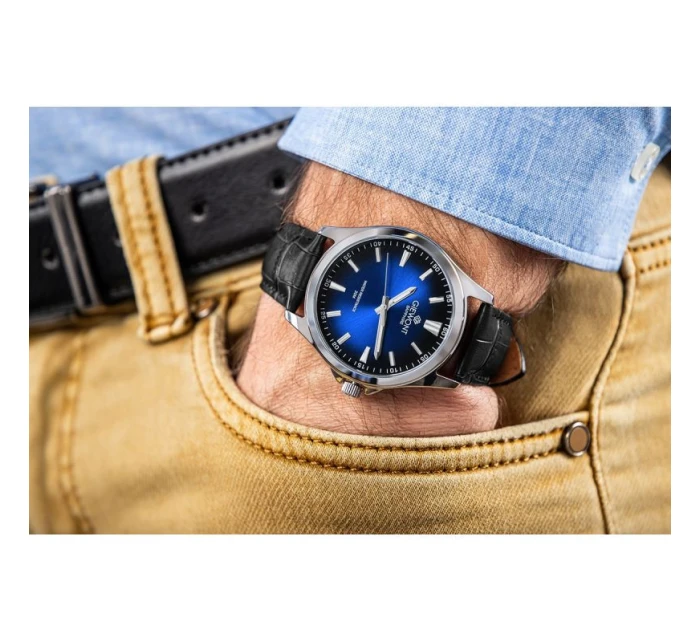 Pánské safírové černo-modré hodinky Giewont Elegance GW5160-A6 Pánské safírové černo-modré hodinky Giewont Elegance GW5160-A6