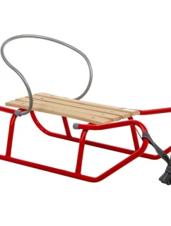 TOMEK KOVOVÉ SÁŇKY S OPĚRADLEM ČERVENÉ