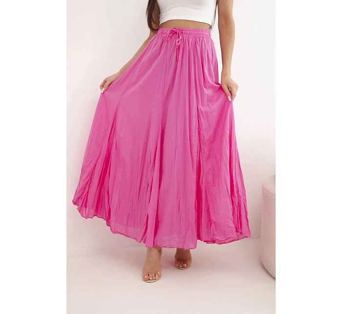 Dámská maxi bavlněná sukně s gumičkou v pase camelová Dámská maxi bavlněná sukně s gumičkou v pase camelová