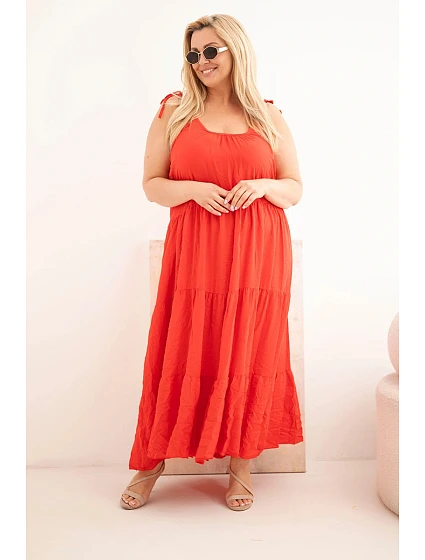 Dámské viskózové šaty na zavazovacích ramínkách černá