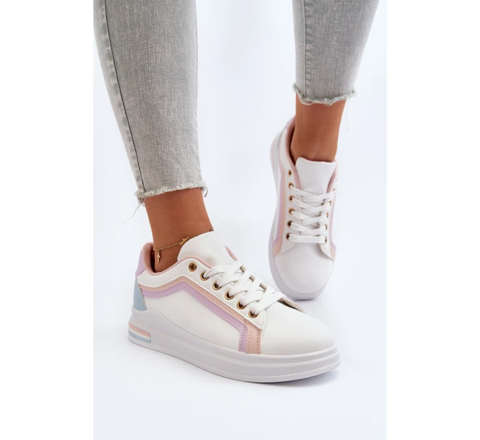 Dámské tenisky s flitry růžové model 21649117 - Boto