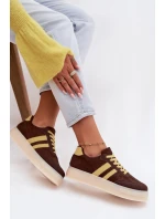 Dámské tenisky na platformě čokoládové model 21937670 - Boto