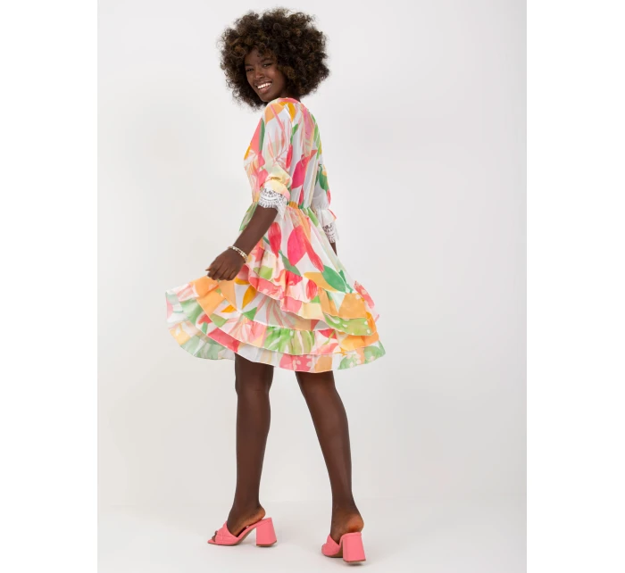 Šaty DHJ SK 0997 1.33X bílé a růžové