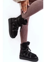 Vodotěsné boty na platformě D.Franklin černý Vodotěsné boty na platformě D.Franklin černý