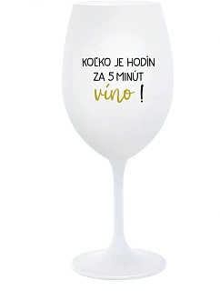 JE ZA 5  biely pohár na víno 350 ml model 22163983 - Giftela