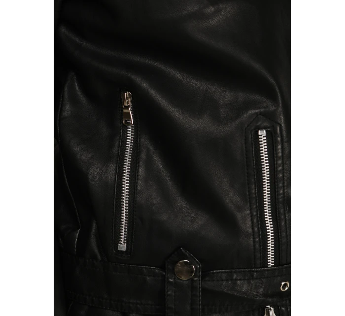 Dámská kožená bunda ramones černá FashionStreet TY5538