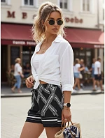 Dámské letní kraťasy s kapsami, černé, FashionStreet SY0538 Dámské letní kraťasy s kapsami, černé, FashionStreet SY0538