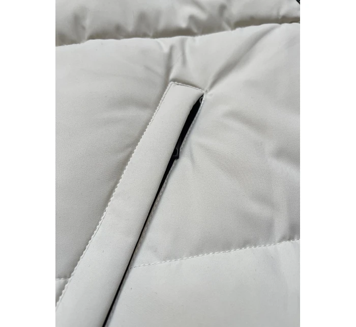 Bílá dámská zimní bunda s odepínací kapucí model 21248247 - S'WEST