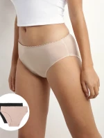 Dámské kalhotky 2 ks DIM BODY TOUCH MIDI BRIEF 2x - DIM - černá