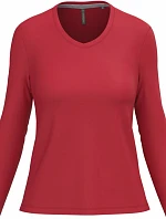 Kariban K 382 Dámské tričko do V s dl. rukávem 20.K382 red