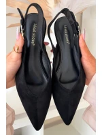 Dámské baleríny s přezkou Černé Tanelia