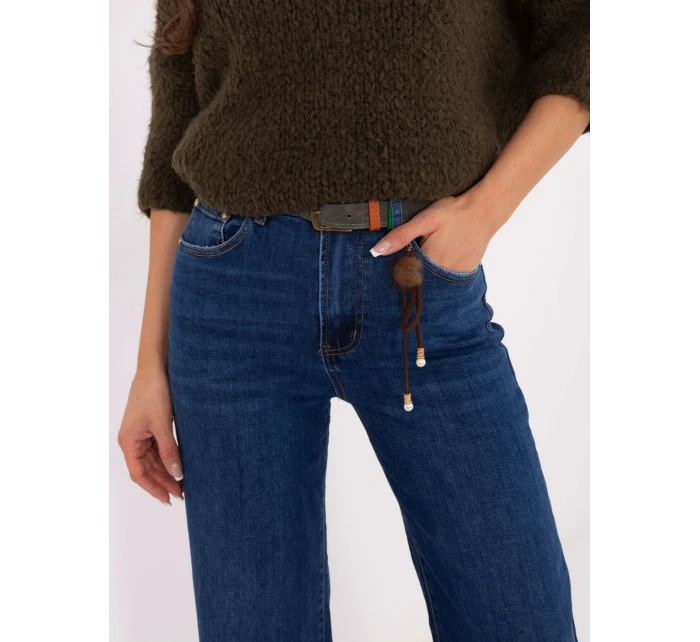 Spodnie jeans SP  ciemny niebieski model 21734287 - FPrice